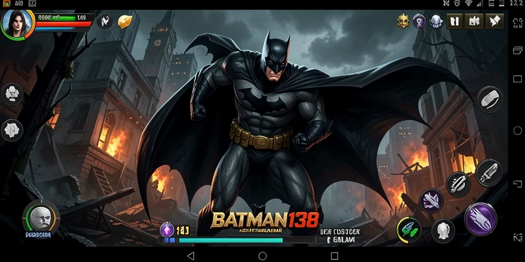 Tampilan gameplay menegangkan BATMAN138 di Gotham.