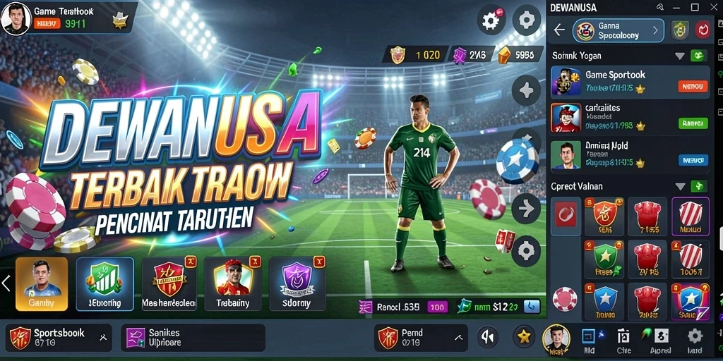 Tampilan menarik dari gameplay taruhan olahraga di DEWANUSA.