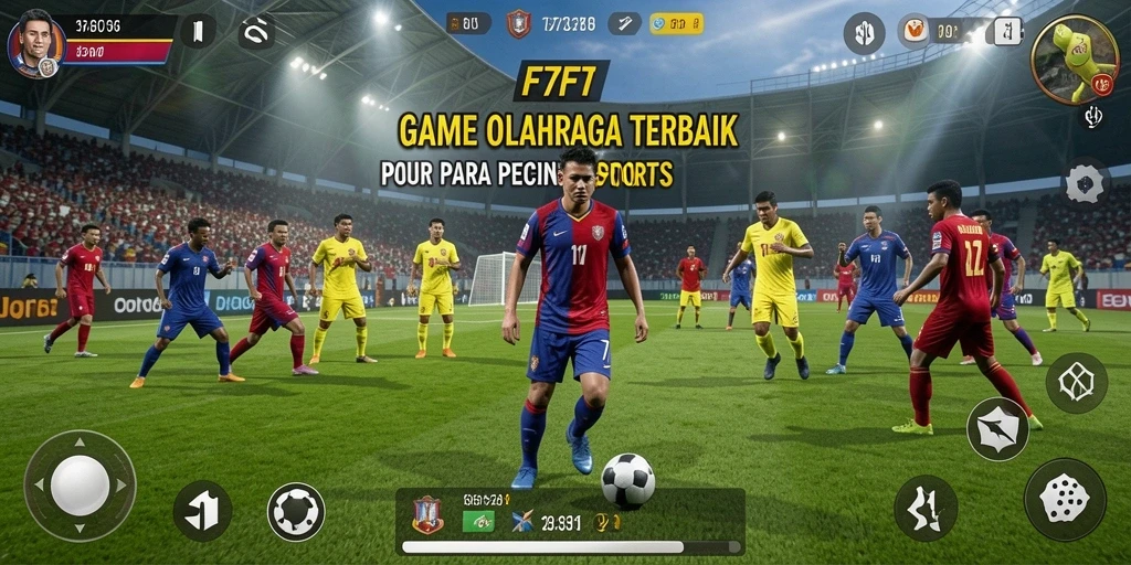Tangkapan layar gameplay F7F7 menampilkan aksi olahraga yang mendebarkan.