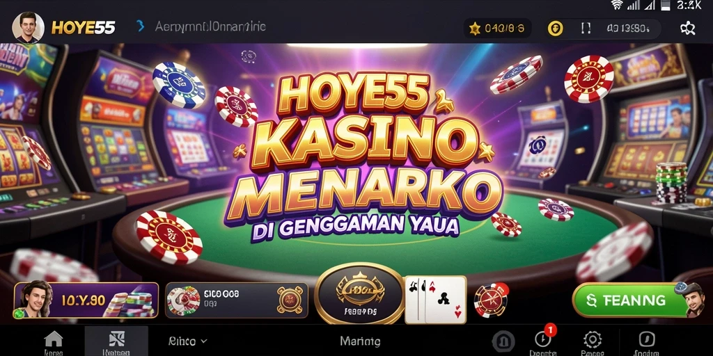 Tangkapan layar gameplay HOYE55 yang menampilkan suasana kasino yang menegangkan.