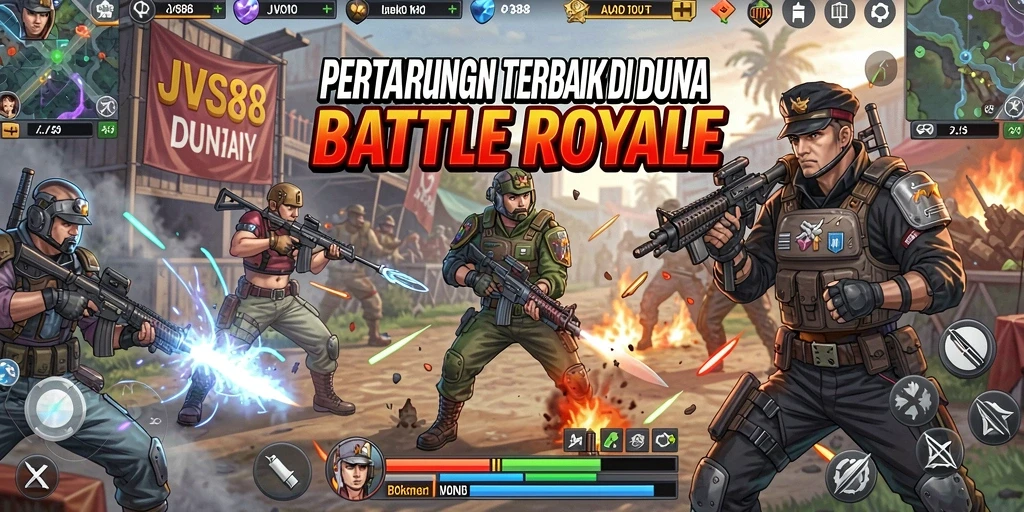 Gameplay JVS88 yang menantang di medan Battle Royale.