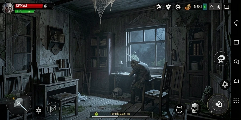 Tampilan gameplay menegangkan dengan suasana mencekam.