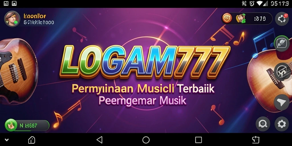 Tampilan gameplay LOGAM777 dengan alunan musik yang seru.