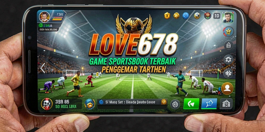 Screenshot utama bertampilkan antarmuka dan fitur taruhan LOVE678 yang menarik.